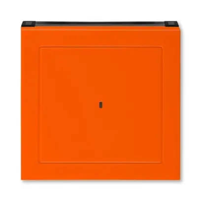 kryt spínače kartového; oranžová/kouř. černá, design LEVIT